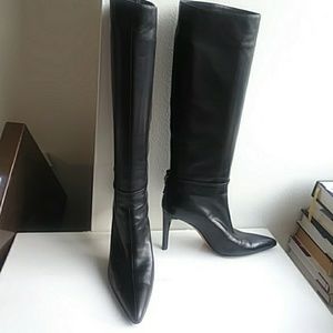 SERGIO ROSSI TALL BLACK BOOTS 3,5' 37